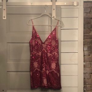 Free People Red Sequin Dress